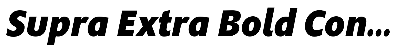 Supra Extra Bold Condensed Italic